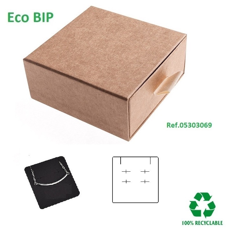 Caja Eco BIP pendientes-cad/colgante 90x87x40 mm.